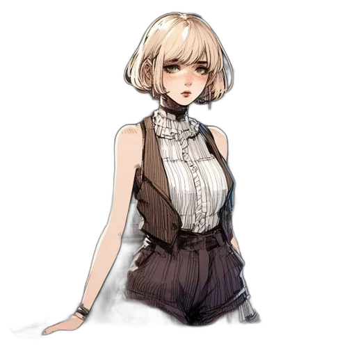 dress, staff, jacket, creature transparent PNG cut-out