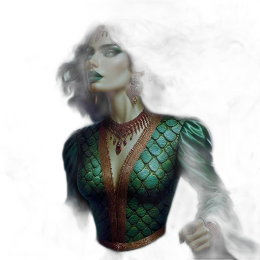 dress, jewelry, fantasy art, comic book art transparent PNG cut-out