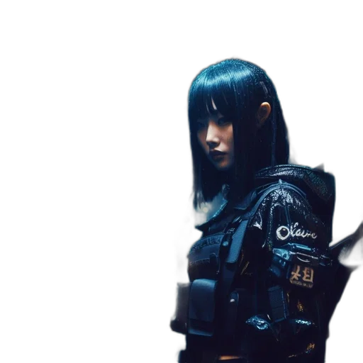 jacket, robot, cyberpunk, concept art transparent PNG cut-out