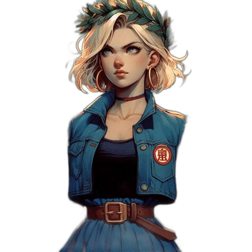 jacket, dress, crown, staff transparent PNG cut-out