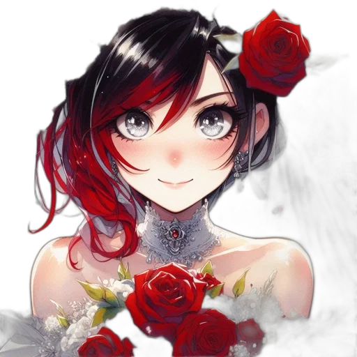 crown, flower, face, dress transparent PNG cut-out