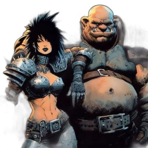 concept art, comic book art, cyberpunk, fantasy art transparent PNG cut-out