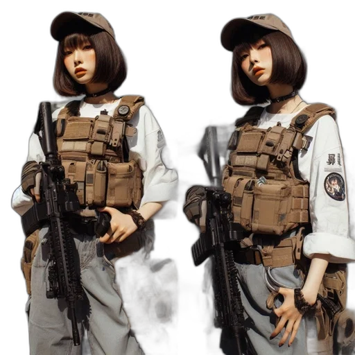 jacket, weapon, staff, concept art transparent PNG cut-out