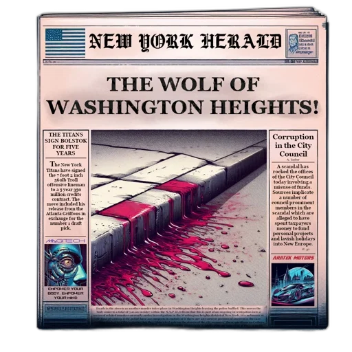 newspaper, article, headlined, wolf transparent PNG cut-out