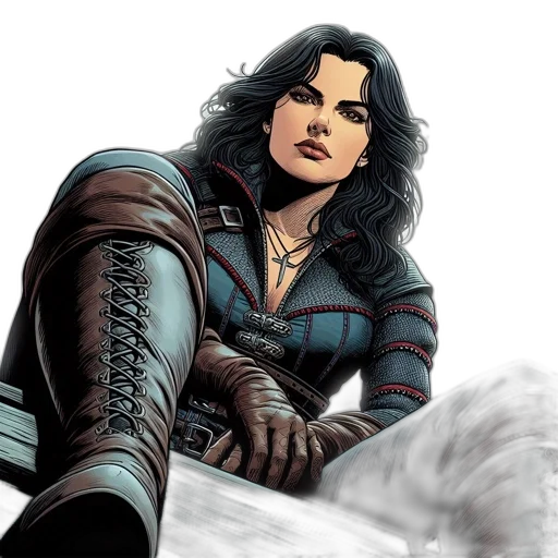 comic book art, concept art, fantasy art, cartoon transparent PNG cut-out