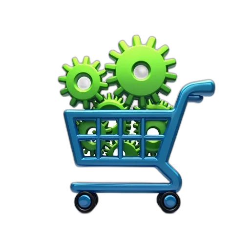 stylized, illustration, shopping, cart transparent PNG cut-out