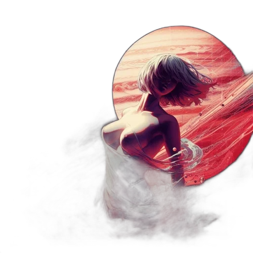 dress, mask, hair, sword transparent PNG cut-out