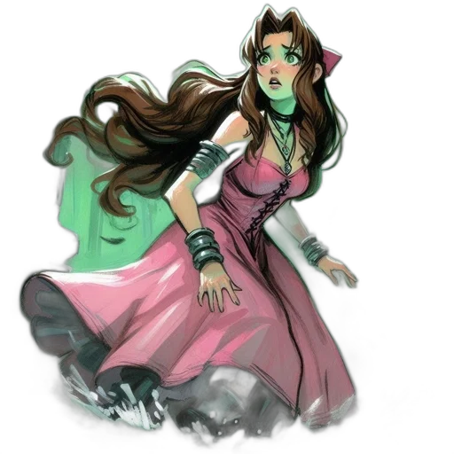 dress, concept art, fantasy art, watercolor transparent PNG cut-out