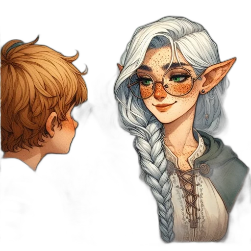 fantasy art, concept art, watercolor, pixel art transparent PNG cut-out
