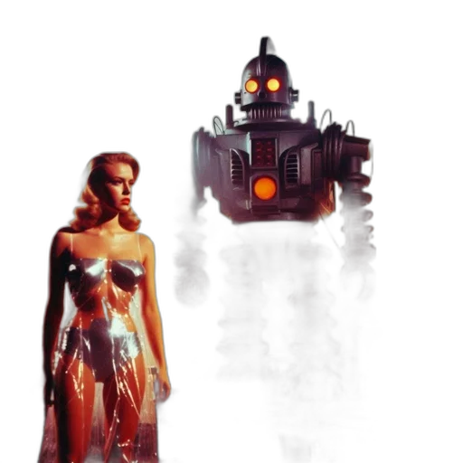 dress, robot, concept art, 3d render transparent PNG cut-out