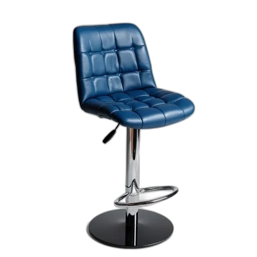 furniture, blue, quilted, leather transparent PNG cut-out