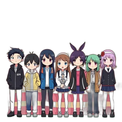 staff, jacket, anime, cartoon transparent PNG cut-out