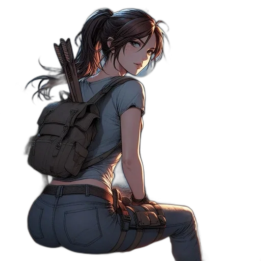 jacket, weapon, staff, concept art transparent PNG cut-out