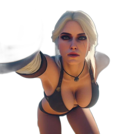face, dress, robot, 3d render transparent PNG cut-out