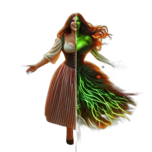 dress, hair, creature, concept art transparent PNG cut-out
