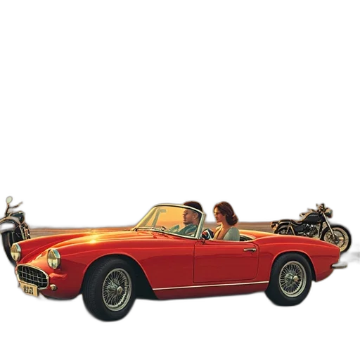 car, crown, 3d render, concept art transparent PNG cut-out