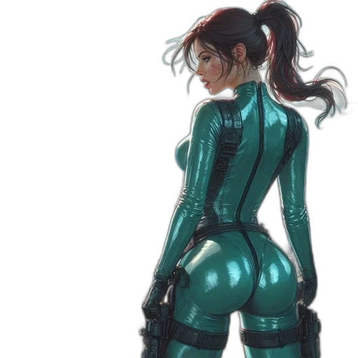 robot, dress, jacket, cyberpunk transparent PNG cut-out