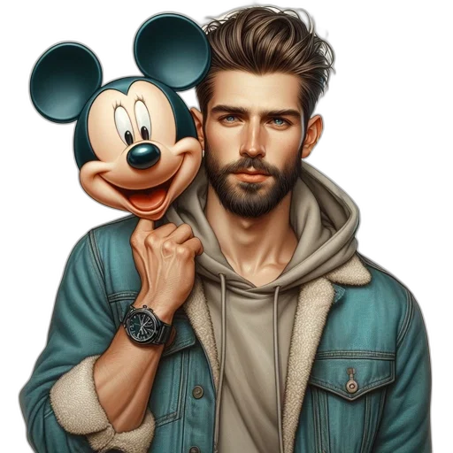 jacket, cartoon, photorealistic, watercolor transparent PNG cut-out