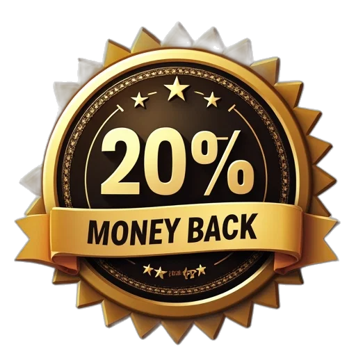3d render, badge, words, money transparent PNG cut-out
