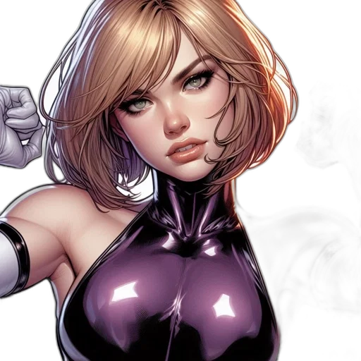 comic book art, concept art, cyberpunk, photorealistic transparent PNG cut-out