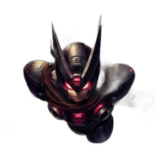 robot, mask, weapon, crown transparent PNG cut-out