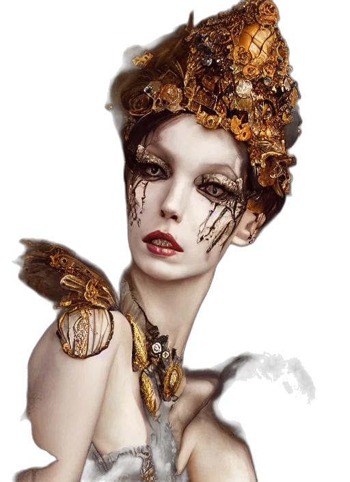 crown, jewelry, mask, fantasy art transparent PNG cut-out