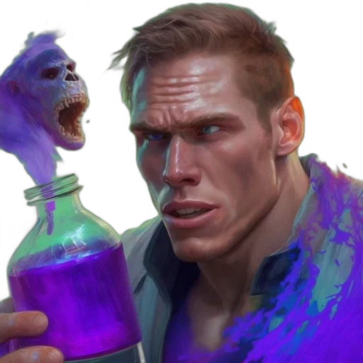 bottle, creature, face, concept art transparent PNG cut-out