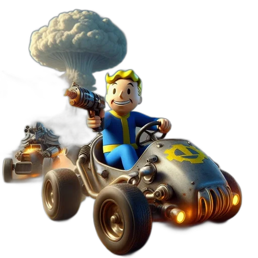 car, weapon, concept art, 3d render transparent PNG cut-out