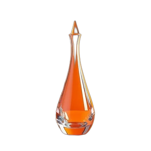 bottle, jewelry, crown, 3d render transparent PNG cut-out