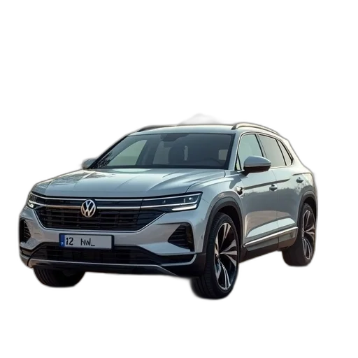 car, photorealistic, volkswagen, touarig transparent PNG cut-out