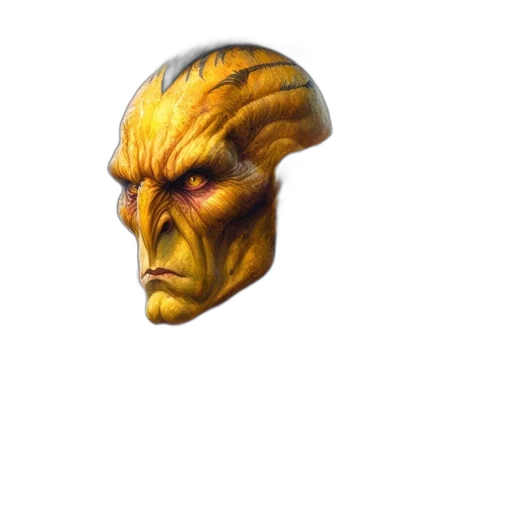 face, mask, staff, creature transparent PNG cut-out
