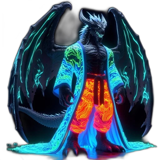 dragon, creature, jacket, mask transparent PNG cut-out