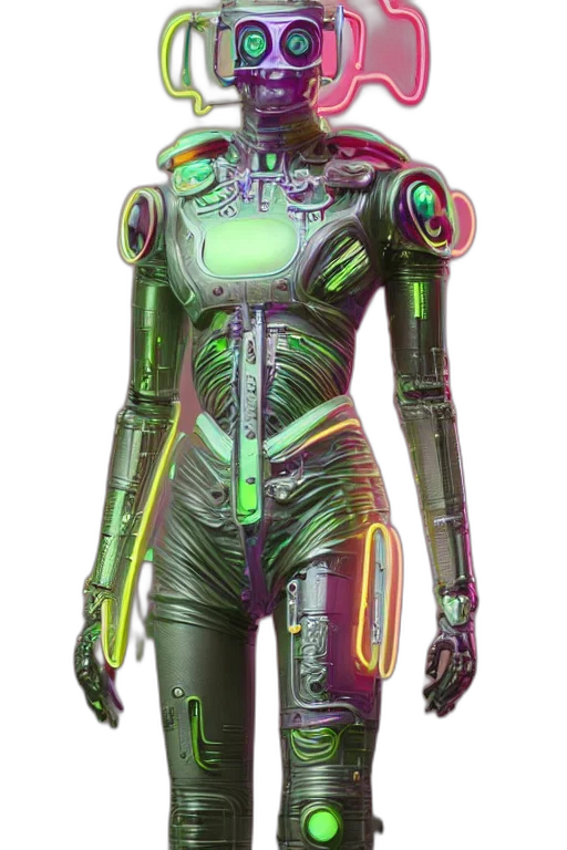 robot, jacket, cyberpunk, concept art transparent PNG cut-out