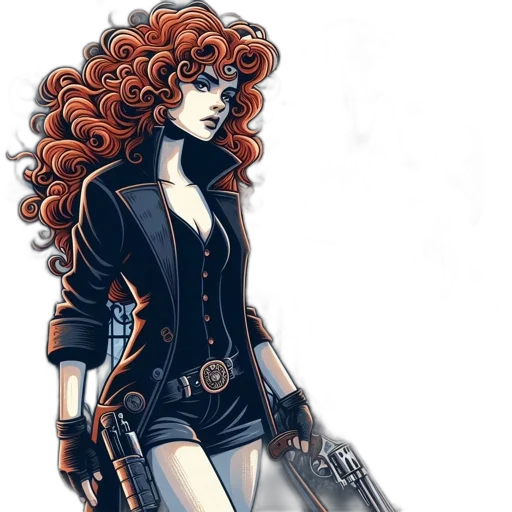 comic book art, concept art, fantasy art, cartoon transparent PNG cut-out