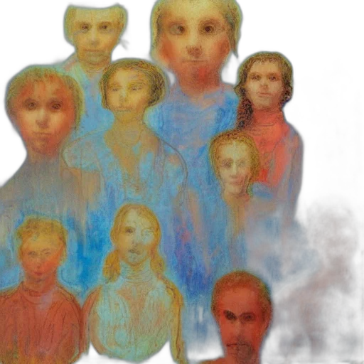 face, mask, staff, oil painting transparent PNG cut-out