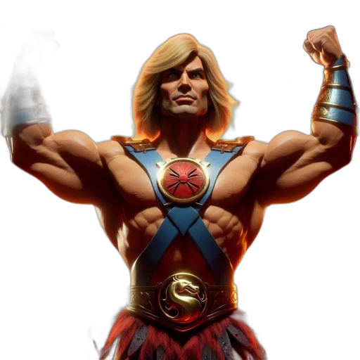 comic book art, concept art, fantasy art, muscular transparent PNG cut-out