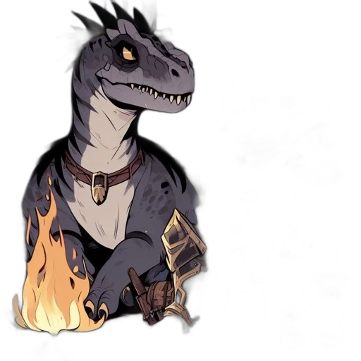 dragon, animal, staff, creature transparent PNG cut-out