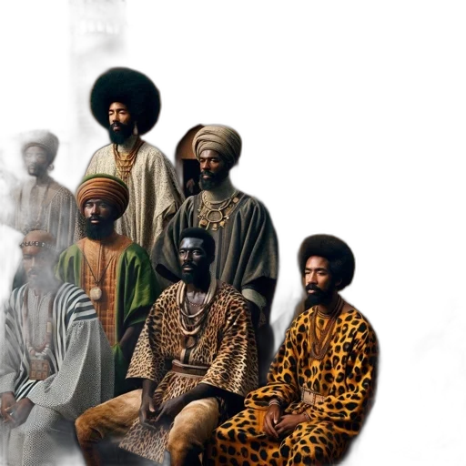 group, men, wear, traditional transparent PNG cut-out