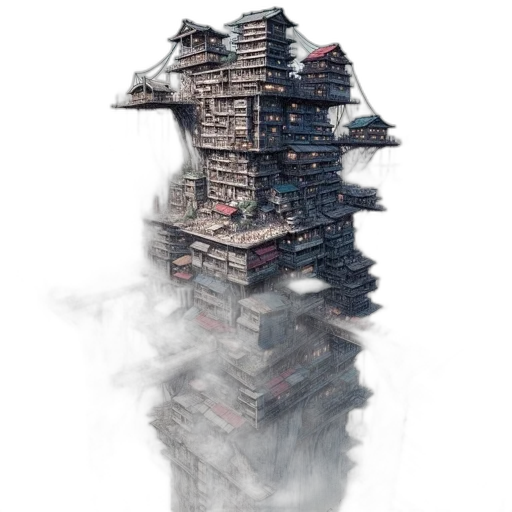 building, dragon, robot, weapon transparent PNG cut-out