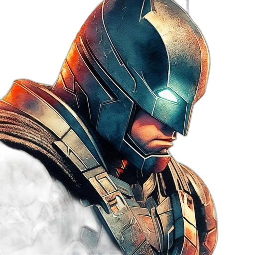 comic book art, concept art, person, metallic transparent PNG cut-out