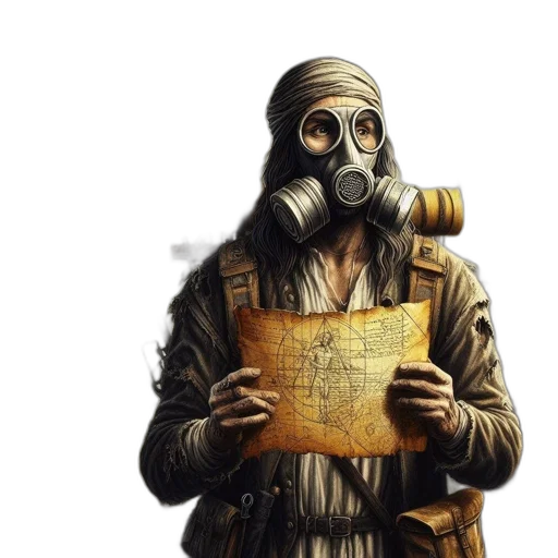 mask, jacket, concept art, man transparent PNG cut-out