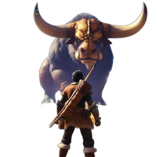 weapon, animal, staff, dragon transparent PNG cut-out