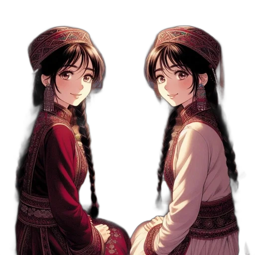 crown, hat, dress, staff transparent PNG cut-out