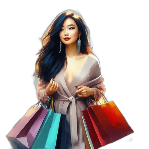 jewelry, dress, photorealistic, oil painting transparent PNG cut-out