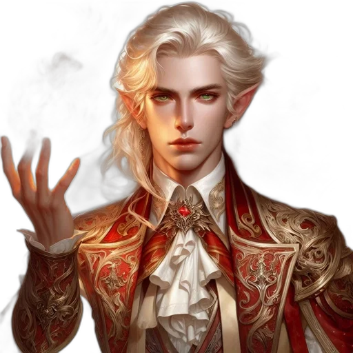 jacket, face, staff, fantasy art transparent PNG cut-out