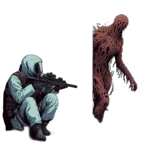 creature, animal, weapon, jacket transparent PNG cut-out