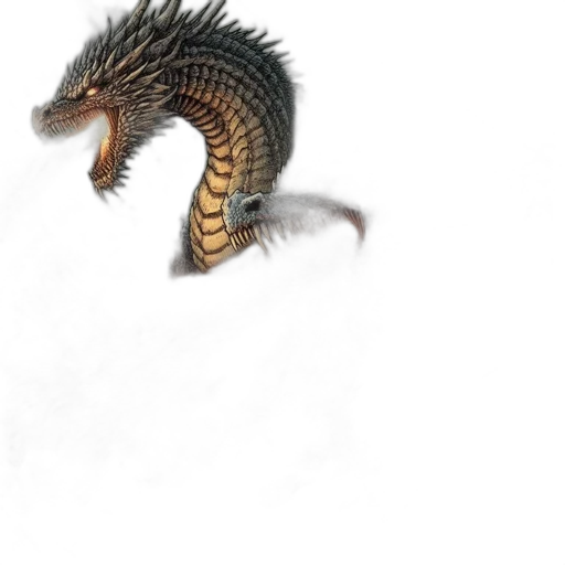 dragon, creature, animal, staff transparent PNG cut-out