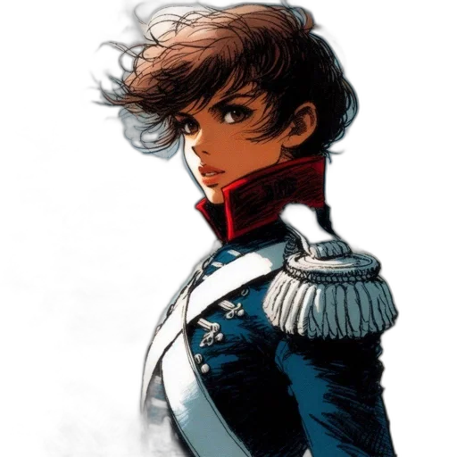 jacket, face, staff, crown transparent PNG cut-out