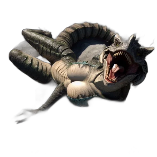 dragon, creature, animal, staff transparent PNG cut-out