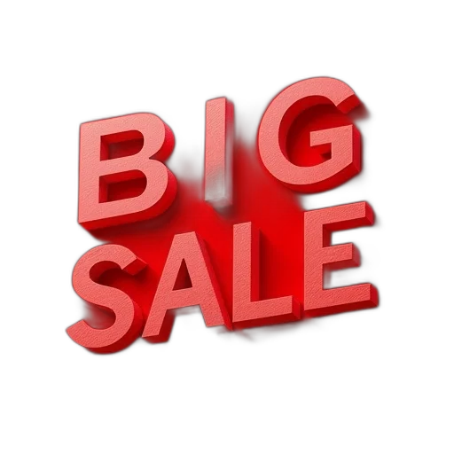 big, sale, inscription, paper transparent PNG cut-out